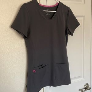Small gray Heartsoul scrub top